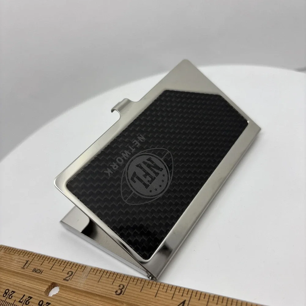 Unique Employee NFL‎ Network Business Card Holder Mirrored Clasp Shut